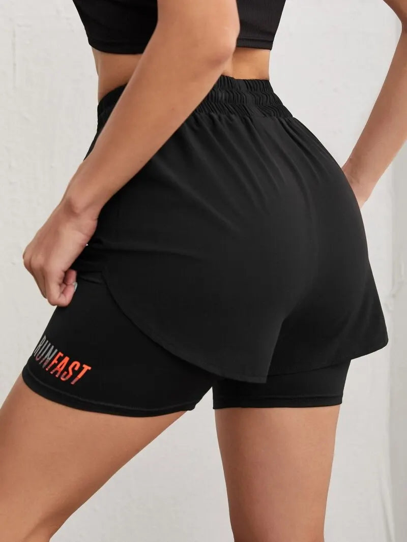 Shorts Feminino Runfast 2 em 1