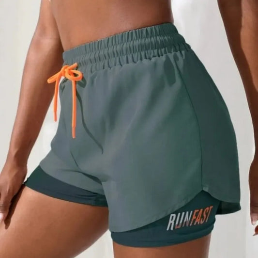 Shorts Feminino Runfast 2 em 1