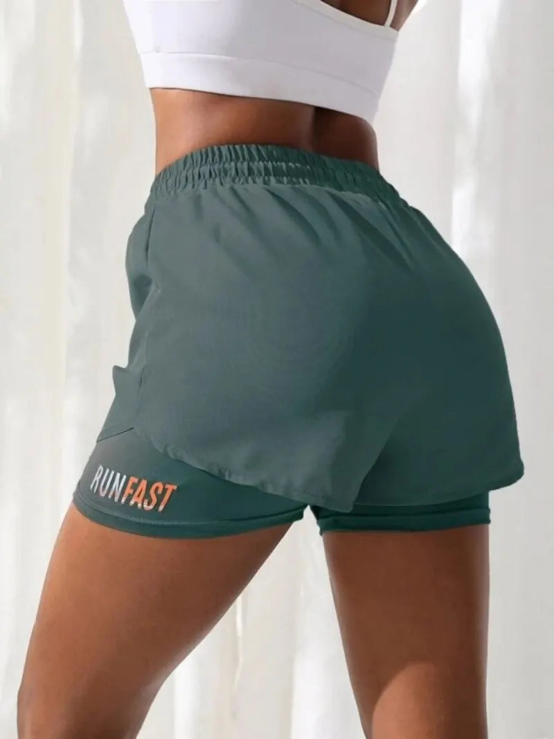 Shorts Feminino Runfast 2 em 1