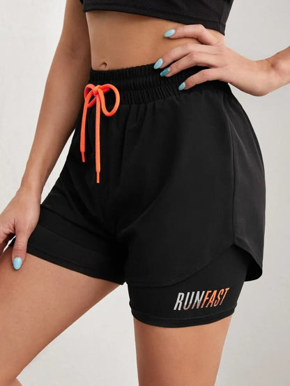 Shorts Feminino Runfast 2 em 1